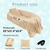 Large Washable Faux Fur Orthopedic Dog Bed for People and Pets, Extra Plush Pillow and Blanket Set, Premium Support for Napping and Doze Off - 3 of 3