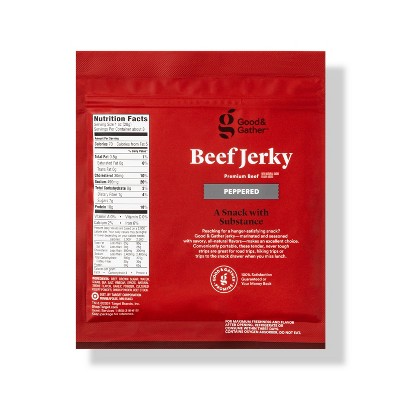 Peppered Beef Jerky - 2.85oz - Good &#38; Gather&#8482;