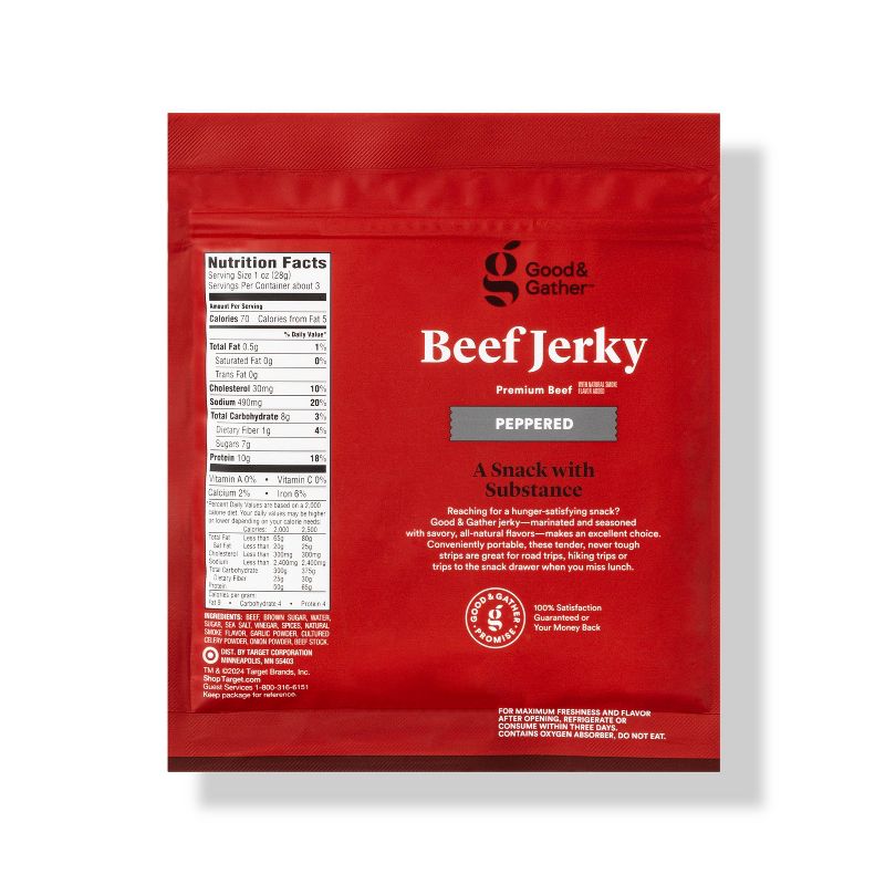 Peppered Beef Jerky - 2.85oz - Good &#38; Gather&#8482;, 4 of 5