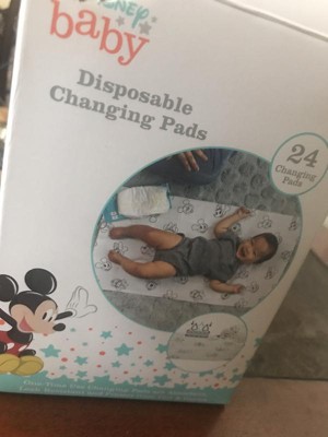  Disney Baby by J.L. Childress Disposable Changing Pads, 24 Pack  - Absorbent and Leak-Resistant for Safe Baby Diaper Changing, 26x18 Inch :  Baby