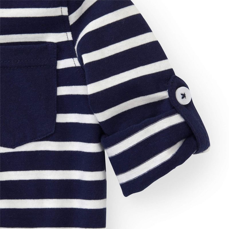 Hope & Henry Boys' Henley Pocket Tee with Rolled Sleeves, Kids, 3 of 5