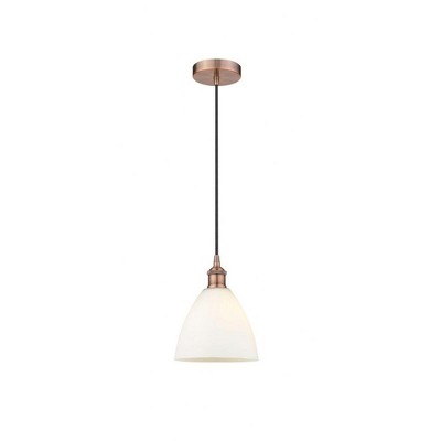 Edison Dome - 1 Light Cord Hung Mini Pendant In Industrial Style-10.25 Inches Tall and 7.5 Inches Wide
