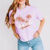Simply Sage Market Women's  Good Vibes Palm Trees Short Sleeve Relaxed Fit Cropped Graphic Tee - 2 of 3