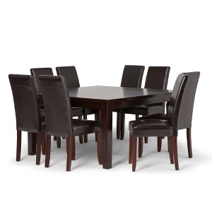 Normandy Solid Hardwood 9pc Dining Set Tanners Brown - Wyndenhall