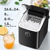 ZAFRO Countertop Ice Maker with Handle, 8 Bullet Ice Ready in 6 Mins, Self-Cleaning Portable Ice Machine with Basket and Scoop, Black - 2 of 4