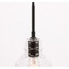 Elegant Lighting Pierce 1 light Black and Clear seeded glass pendant - 4 of 4