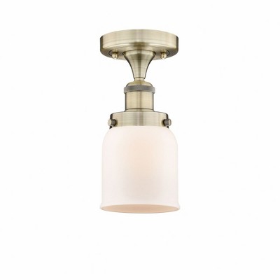 Bell - 1 Light Semi-Flush Mount In Industrial Style-8.25 Inches Tall and 6.5 Inches Wide