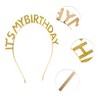 Unique Bargains Women's Classic Rainbow Birthday Headband 7.09"x6.69" Gold Tone 1 Pc - 2 of 4
