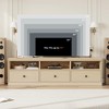 TV Stand for 75 Inch TV, Mid-Century Modern Entertainment Center with Storage Drawer, 70" TV Console with Open Shelves - 4 of 4