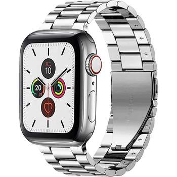 Worryfree Gadgets Stainless Steel Band for Apple Watch Ultra 49mm for Men Women - Silver