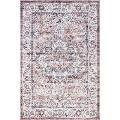 Nuloom Joslyn Traditional Floral Pet Friendly Machine Washable Area Rug