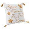Harvest Blessings Give Thanks to the Lord Woven Pillow 18x18 - 3 of 4
