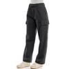 Derek Heart Womens High Rise Wide Leg Fleece Cargo Pants - 2 of 4