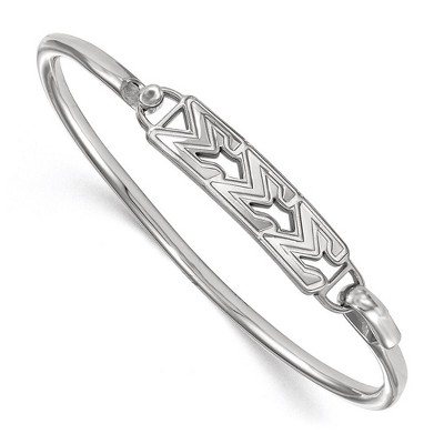 Black Bow Jewelry Sterling Silver Sigma Sigma Sigma Greek Life Bangle Bracelet 7 Inch