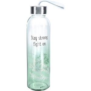 Pavilion Gift Company - Stay Strong - 16.5 oz Glass Water Bottle - Portable Drinkware - 1 of 4