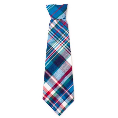 The Worthy Dog Madras Plaid Neck Tie - Blue/navy/multicolored - S : Target