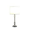 19.25" Audrey Twisted Crystal Table Lamp Silver - Ore International: Elegant Linen Shade, UL Listed, Modern Decor - 3 of 4