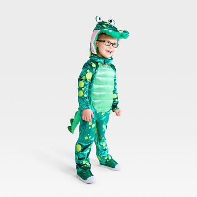 Toddler Glow in the Dark Crocodile Halloween Costume Jumpsuit with Hood - Hyde & EEK! Boutique™