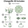 Big Dot of Happiness Boho Botanical - Greenery Party Paper Charger and Table Decorations - Chargerific Kit - Place Setting for 8 - 3 of 4