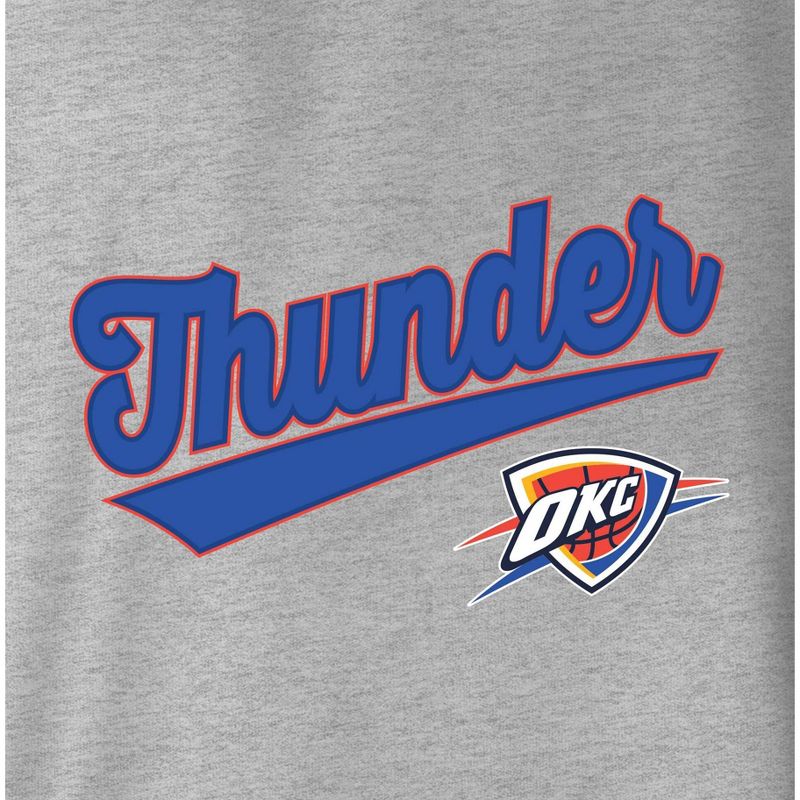 NBA Oklahoma City Thunder Women&#39;s Gray Long Sleeve Team Slugger Crew Neck T-Shirt, 4 of 5
