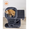 61"/75.2"H Cat Tree Cat Tower for Indoor Cats, Plush Multi-Level Cat Condo with Scratching Posts, Perches, Caves, Hammock - 4 of 4