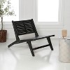 JONATHAN Y Leo Mid-Century Modern Wood Armless Outdoor Patio Chair - 2 of 4