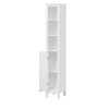 GlasFlength Bathroom Storage Cabinets, Freestanding, Open shelving Bathroom Vanity，Assembly Required, White, 11.81"*11.22"*66.92" - 3 of 4