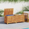 VidaXL Garden Storage Box with Louver 59.1"x19.7"x22" Solid Wood Acacia - 3 of 4