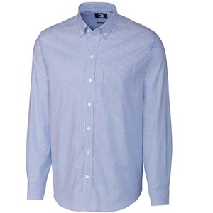 Cutter & Buck Stretch Oxford Stripe Mens Big and Tall Long Sleeve Dress Shirt - 1 of 2