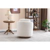 CAVINAS Boucle Swivel Accent Chair with Ergonomic Design and Solid Wood Base, 360-Degree Rotating Comfy Armchair - 4 of 4