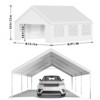 20'X40' Party Tent with Removable Sidewall Windows, Outdoor Heavy Duty Wedding Gazebo, Event Shelter Wedding Canopy Tent White & Straight Edge - 2 of 4