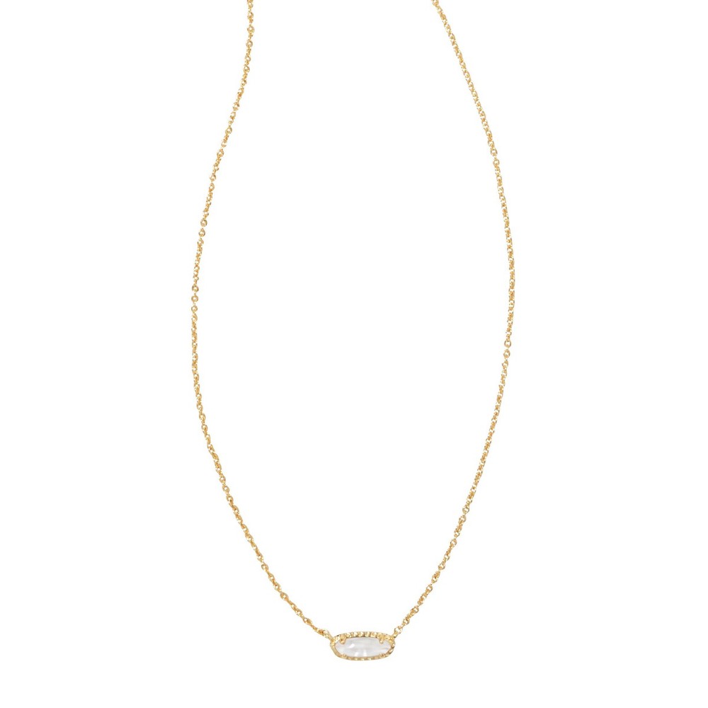 Photos - Pendant / Choker Necklace KENDRA SCOTT Emma 14K Gold Over Brass Pendant Necklace - Mother of Pearl 