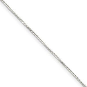 Black Bow Jewelry 1mm, Sterling Silver Solid Curb Chain Necklace - 1 of 4