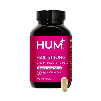 HUM Nutrition Hair Strong Vegan Capsules for Hair Growth + Strength + Thickness - 60ct