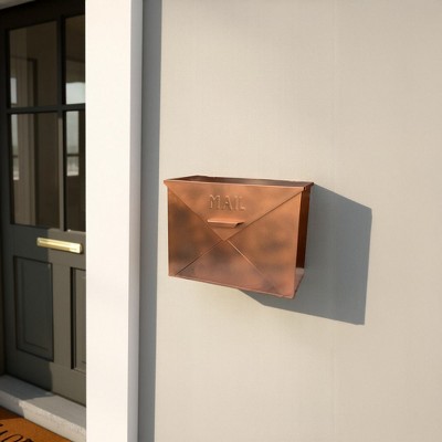 Royal Hampton Envelope Shaped Wall Mount Metal Mail Box