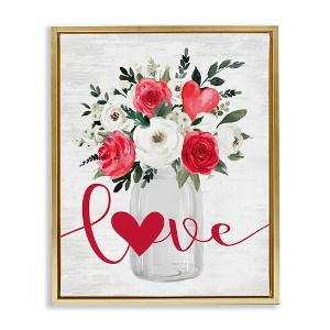 Stupell Industries Floral Valentine's Love Bouquet, 31" x 25" - 1 of 4