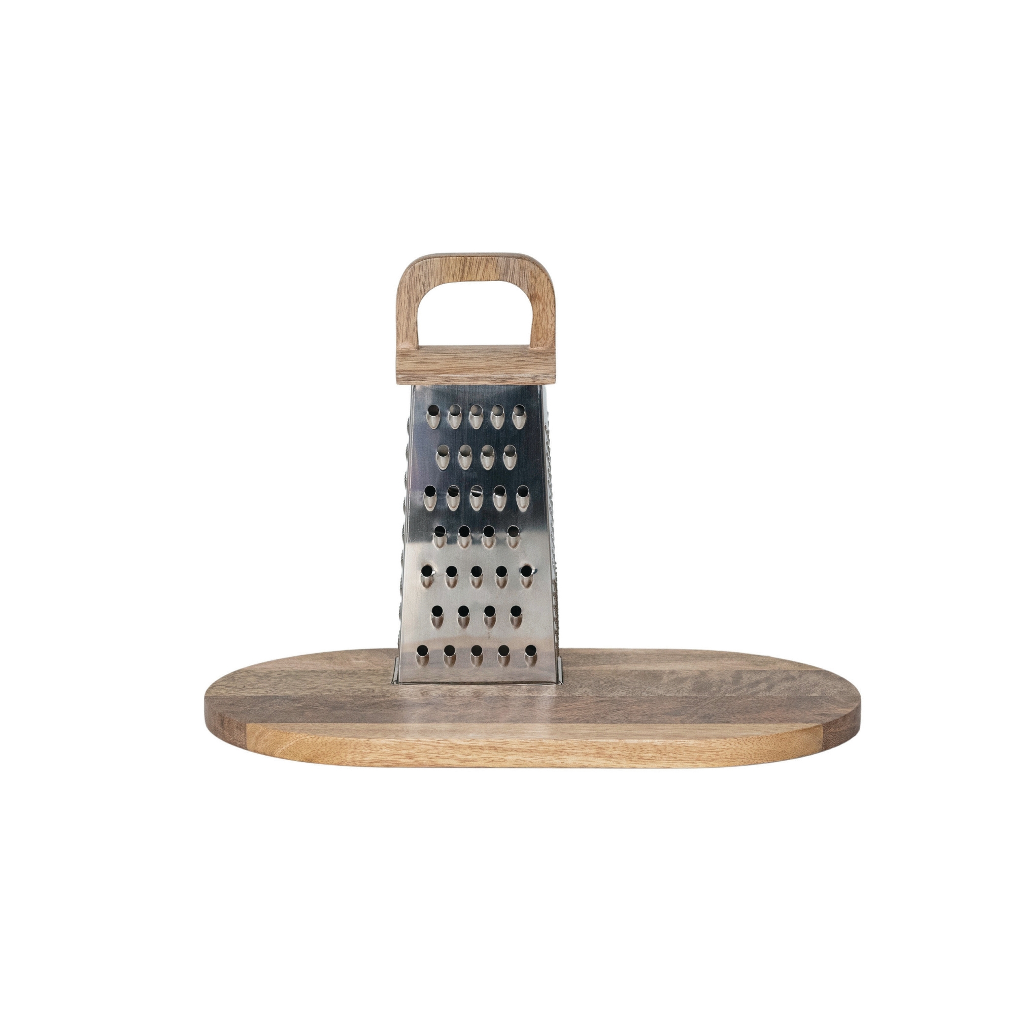Storied Home Steel Grater with Mango Wood Cheese Board