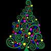 Men's Design By Humans Doodle Christmas Tree By DesignsbyDarrin T-Shirt - image 2 of 4