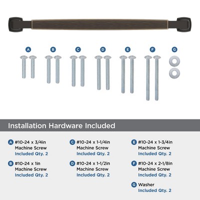 Oil Rubbed Bronze 13'' Modern Appliance Pull with Mounting Hardware