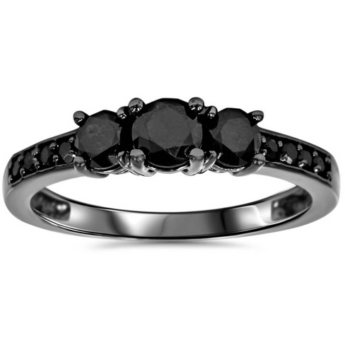 Ladies black on sale diamond ring