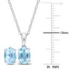 EVERLY JEWELRY | Sterling Silver Created Gemstone and Multiple Gemstones 2-Piece Set of Pendant with Chain and Earrings. - 2 of 3