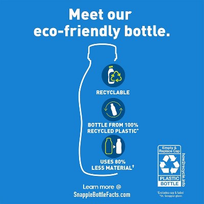 Snapple Peach Tea, 16 Fl Oz Recycled Plastic Bottle (Pack of 12)