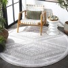 Global GLB600 Power Loomed Indoor Area Rug - Grey/Ivory - 6'7" Round - Safavieh - 2 of 3