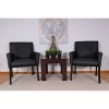 Executive Box Armchair Black - Boss Office Products: Ergonomic, Vinyl Upholstery, Wood Legs, Fixed Height - 2 of 4