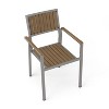 Gulches CORAL ALUMINUM WITH WOOD DINING CHAIR for Patio, Outdoor, Garden, Poolside (SET OF 2) - 4 of 4