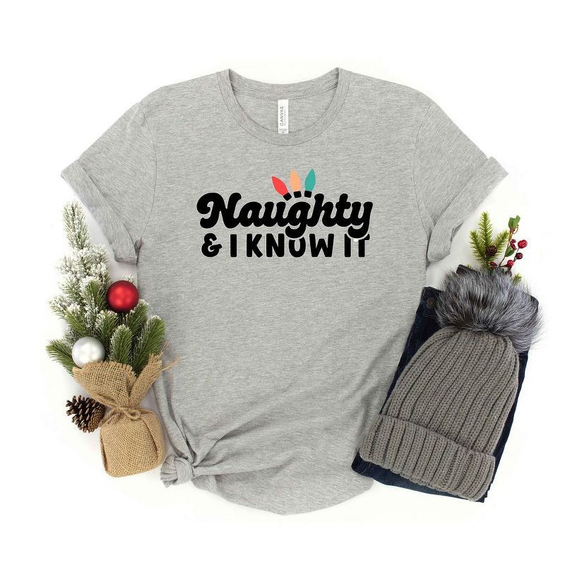 The Juniper Shop Naughty And I Know It Lights Youth Short Sleeve Tee, 2 of 3