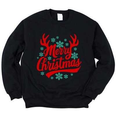 Simply Sage Market Women's Graphic Sweatshirt Merry Christmas Antlers