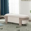 51" Storage Ottoman Bench, Upholstered End of Bed Storage Bench,Flip Top Entryway Bench, Long Window Bench for Hallway Living Room Bedroom - 4 of 4