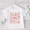 Merry Christmas Sketched Icons - Youth Short Sleeve Graphic T-Shirt - 3 of 4