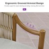 PURPLE LEAF Outdoor Bar Stools Set of 2 Patio Wicker Modern High Bar Chairs Metal Cushioned Barstools with Backs and Ergonomic Armrest - 4 of 4